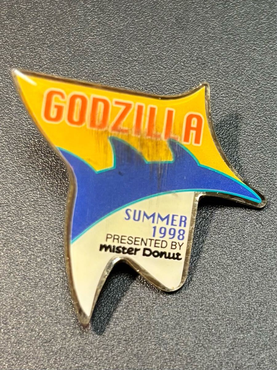 1998年上映のハリウッド映画「GODZILLA」のミスタードーナツでプレゼントの上映記念ピンバッジ　難あり説明をお読み下さい