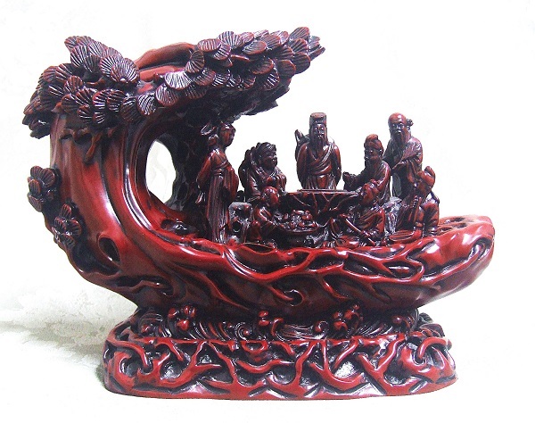 ◆ 旧家の土蔵で発見！■ 宝船 ” 中国八仙人” ★「七福神の起源」といわれる ◆ 置物 ■ 縁起物 ◆ アンティーク ◆
