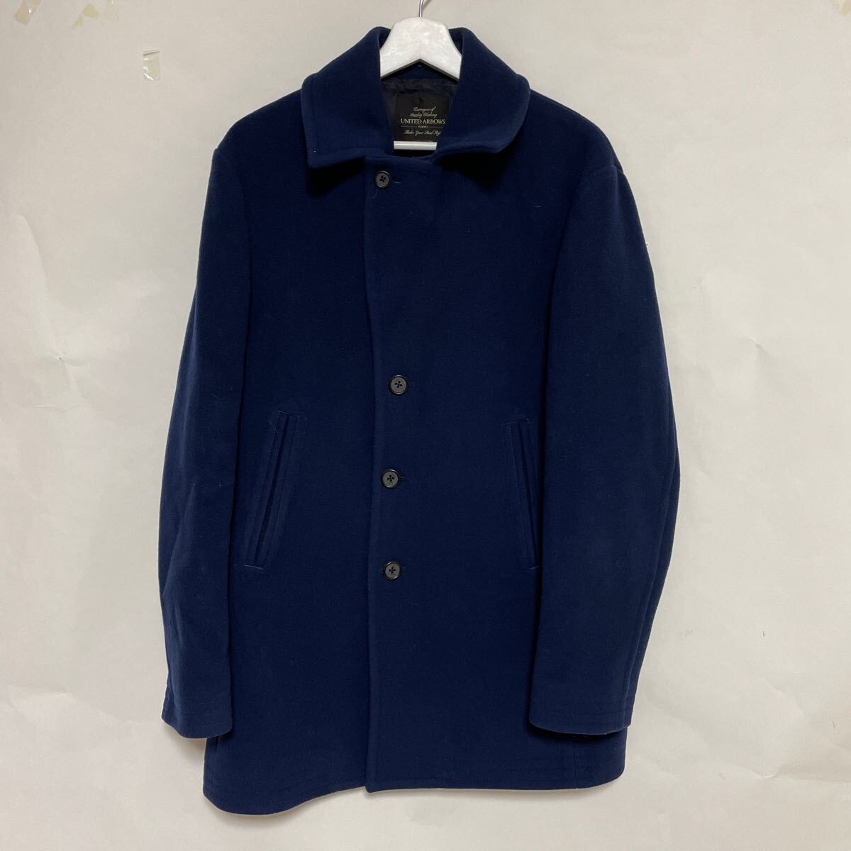 UNITED ARROWS ユナイテッドアローズ チェスターコート XL ネイビー 中古