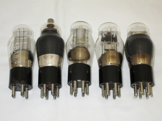 ≪U-1927≫ 5球スーパー用　6W-C5/UZ-6D6/6Z-P1/6Z-DH3A/12F　合計5本　真空管　ST管　マツダ　TEN　5球スーパー真空管ラジオなどに　②