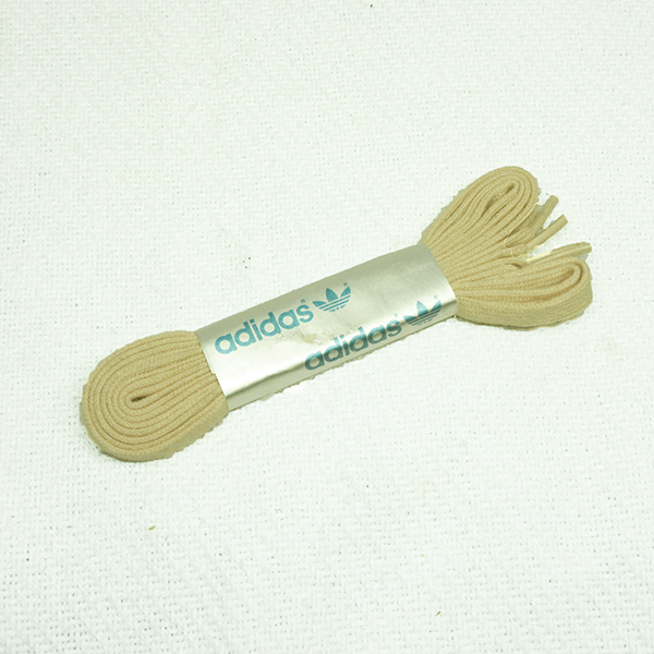 #3 送料無料！新品！■ 80s adidas アディダス シューレース 靴紐 靴ひも ベージュ ヴィンテージ レトロ