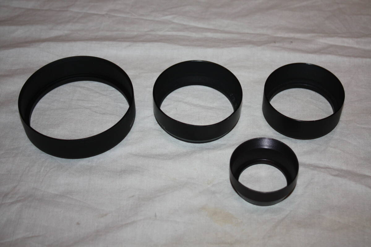 送料無料！　METAL HOOD　メタルフード　　82mm径 62mm径 55mm径 37.5mm径(4点セット) （検索：Canon Nikon 一眼レフカメラ）