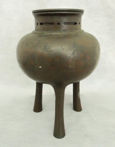 青銅 宗入好 花器 32cm 花入 三つ足 青銅製 中古品 日本製 made in Japan 華道 生け花 6kg