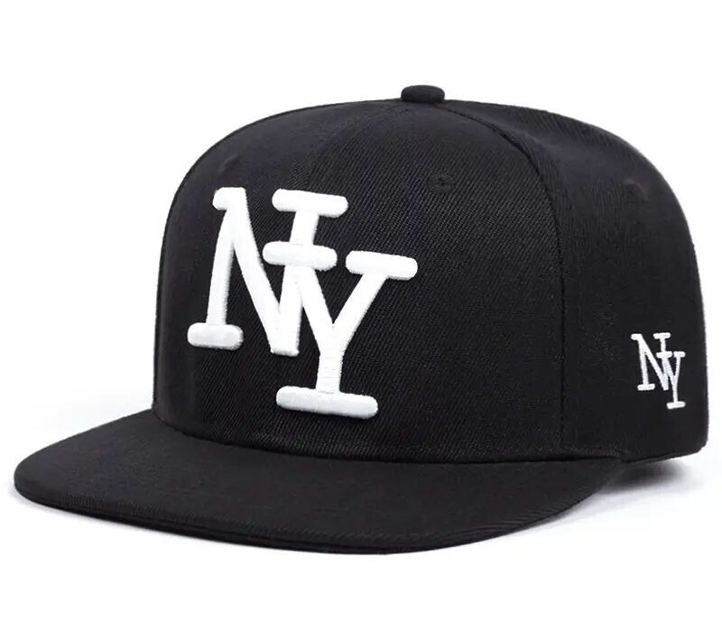 【フラットキャップ】 新品《NY刺繍×黒》男女兼用■サイド刺繍◎バック刺繍●ストリートスタイル