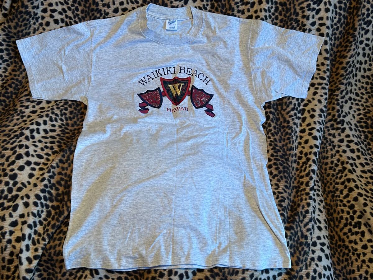 1990'sアメリカ製Velva Sheen霜降りTシャツMADE IN U.S.A.3段刺繍入り