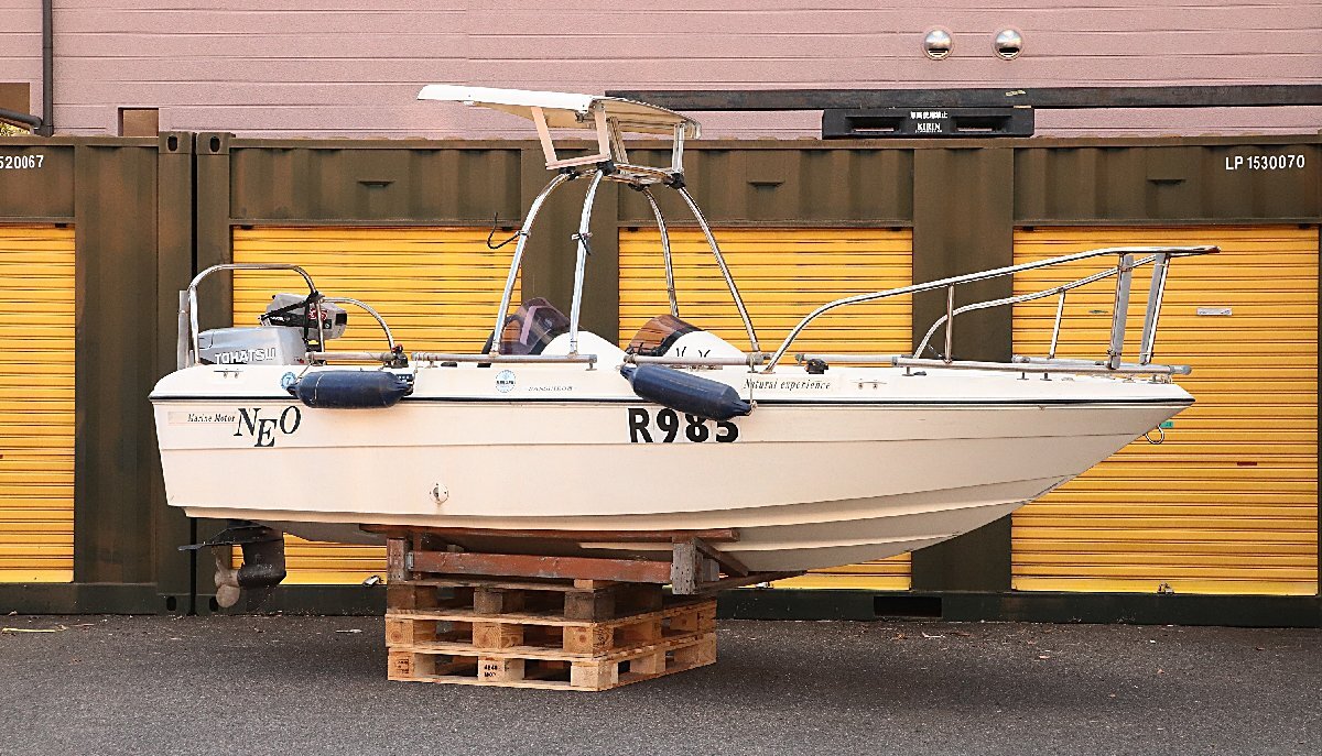 032901y5 実働品 マリンモーター Marine Motor NEO450 トーハツ TOHATSU 50馬力 3.5馬力 5人乗り 直接引取限定 名古屋市守山区 配送不可