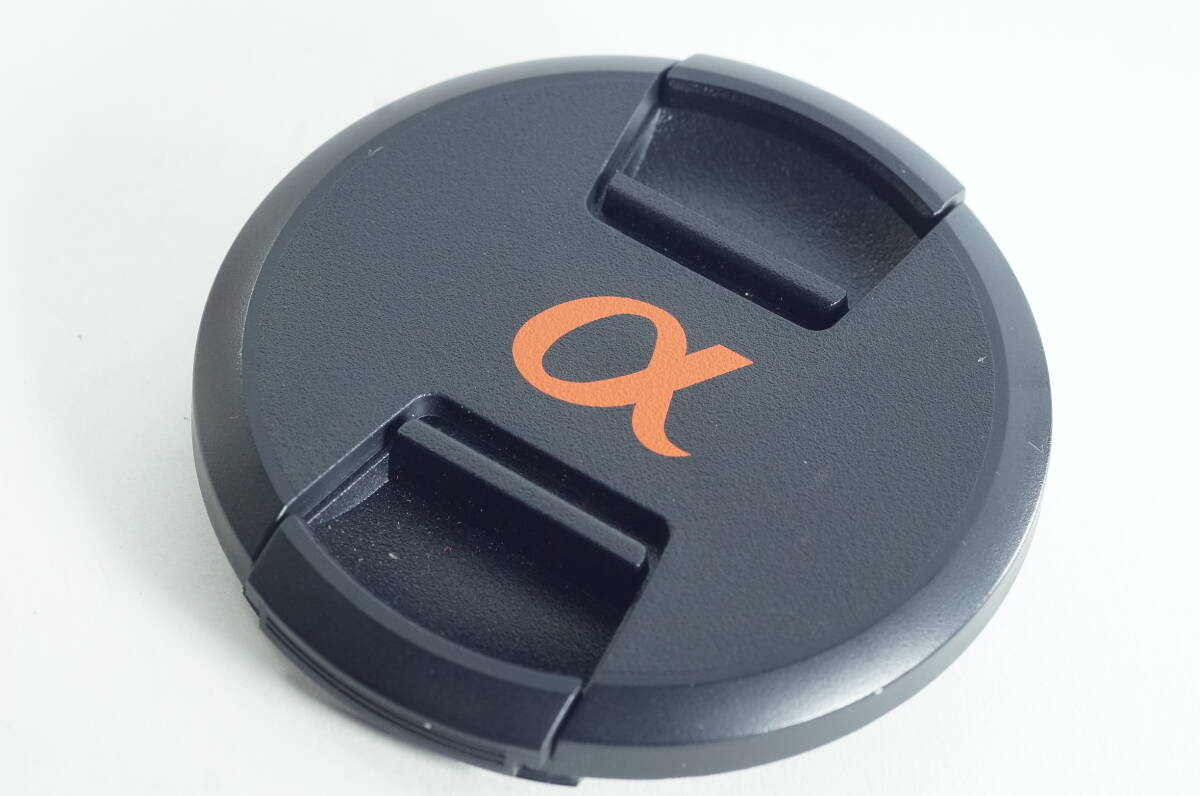 CAP-02郡『とてもキレイ』SONY ソニー αロゴ (アルファ) オレンジロゴ レンズキャップ 77mm