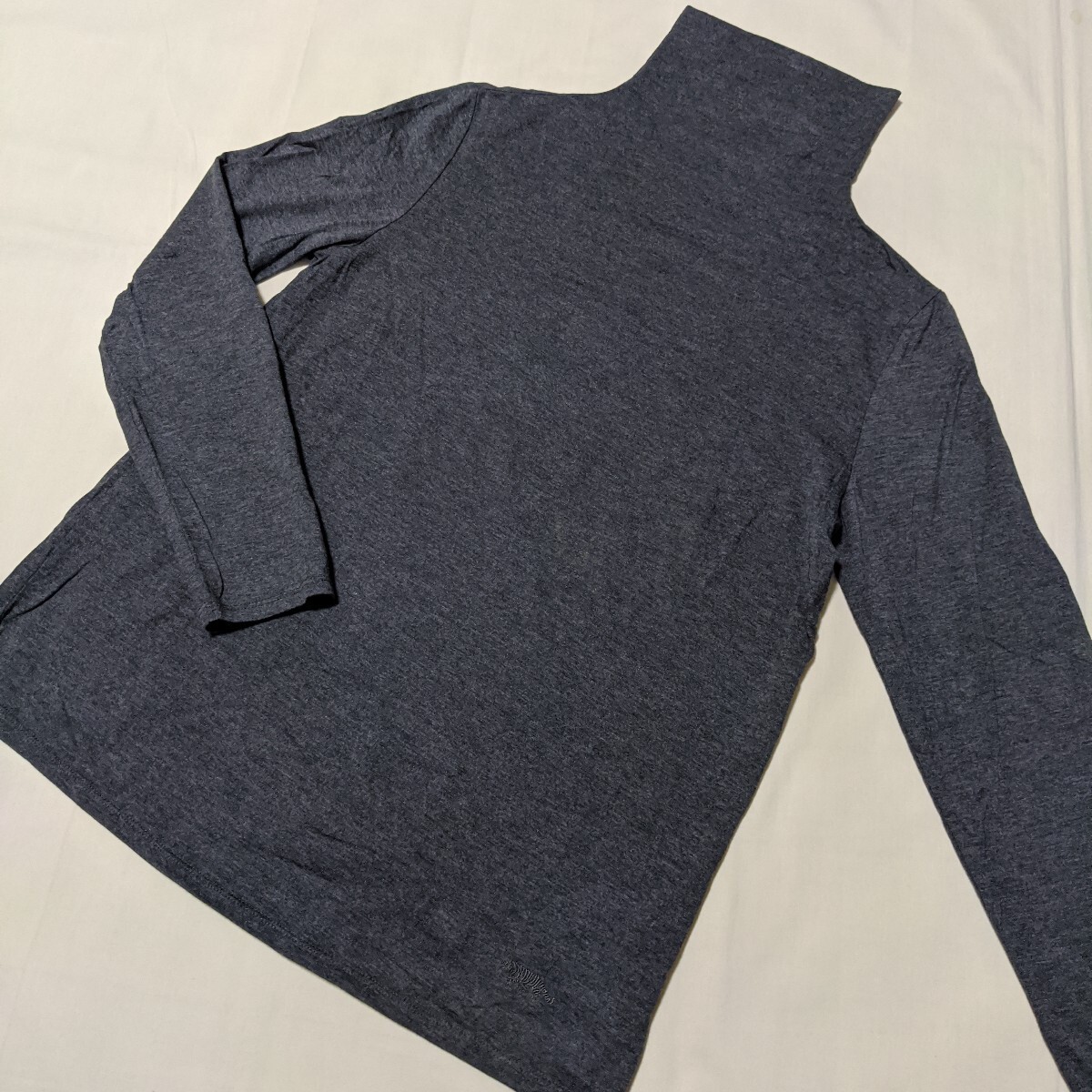 ☆PO26 EVEX by KRIZIA エヴェックスバイクリツィア レディース 42 L 長袖 Tシャツ カットソー グレー 無地 ボトルネック タートルネック