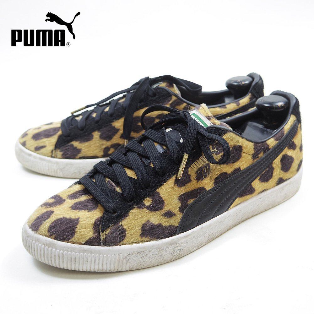 28.5㎝相当　PUMA　Clyde suits　プーマ　プーマクライド　レオパード　スニーカー　ローカット　ヒョウ柄/25.3.25/P2719