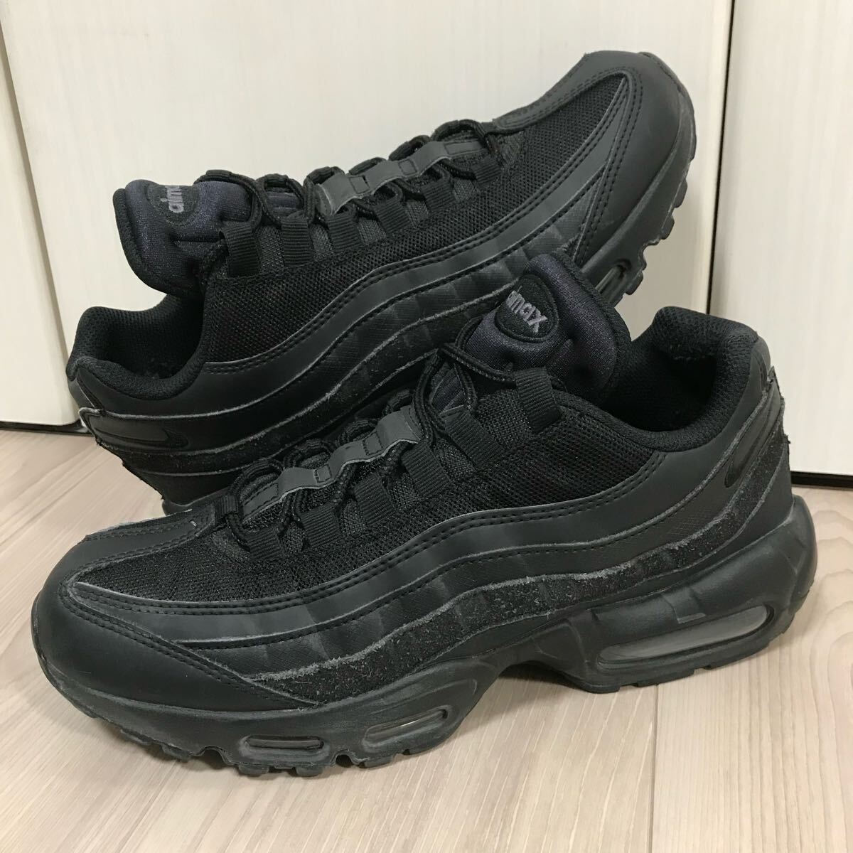 Nike Air Max 95 Essential Triple Black Dark Grey All ナイキ エアマックス95 エッセンシャル トリプル ブラック オール 黒 26cm US8