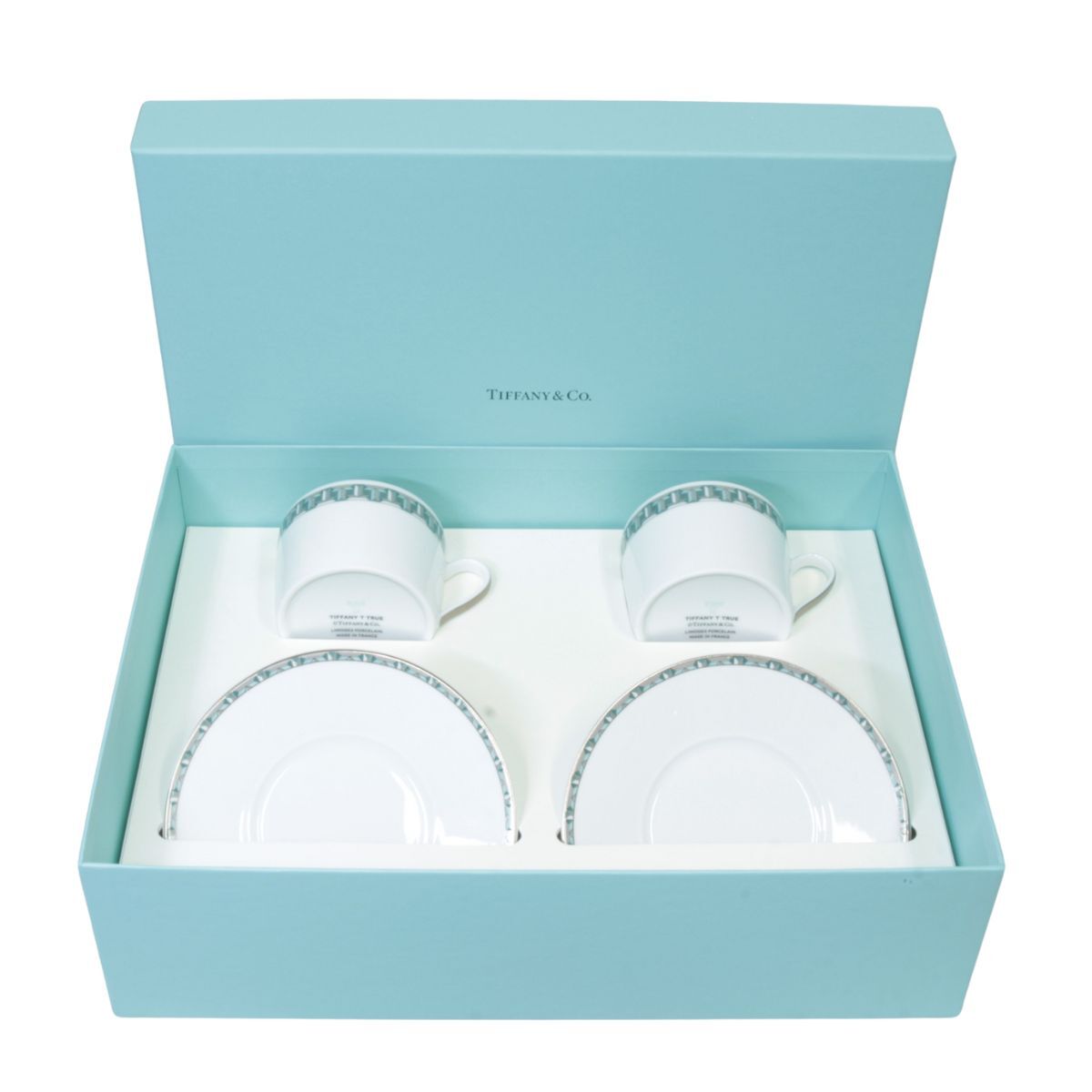 ☆未使用 TIFFANY&Co. ティファニー カップ＆ソーサー T TRUE トゥルー 2客セット　2503-N0140①K(NT)
