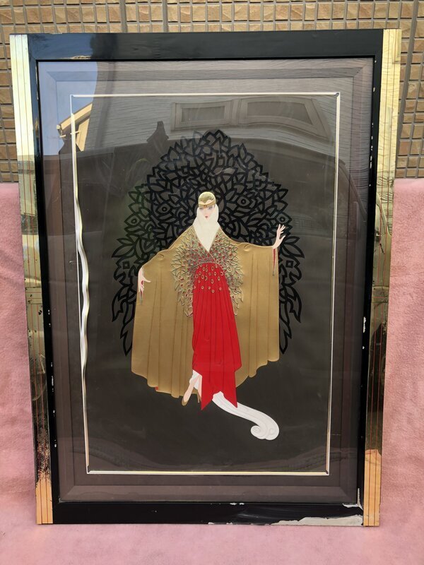 即決！エルテ Erte オペラ座 288/300 シルクスクリーン 額装 ERTE 大判 ロマン・ド・ティルトフ R.T. 美術品 Art アールデコ 代表的 作家