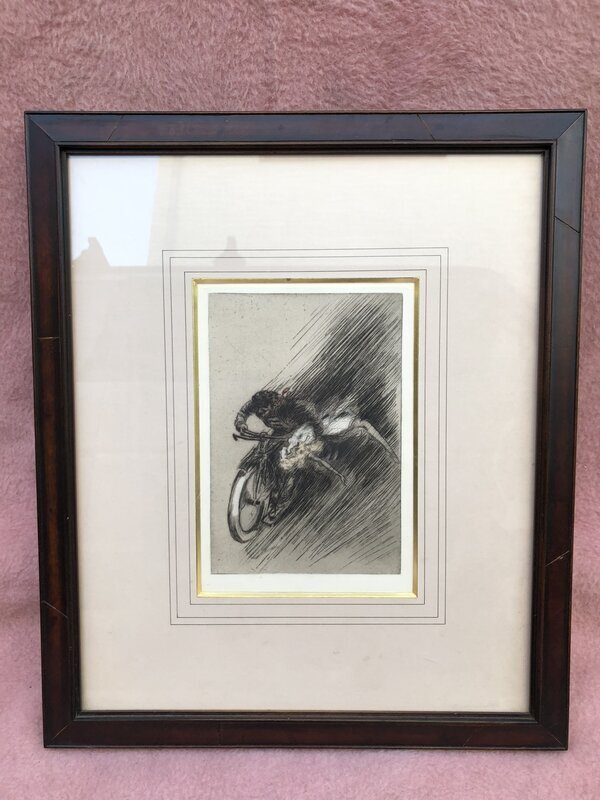 即決！ルイ・イカール 「誘拐」 PEI-015 Louis ICART 希少 限定画集 画 額装付 Art Kokey Picture Frames 木製 フレーム ヴィンテージ