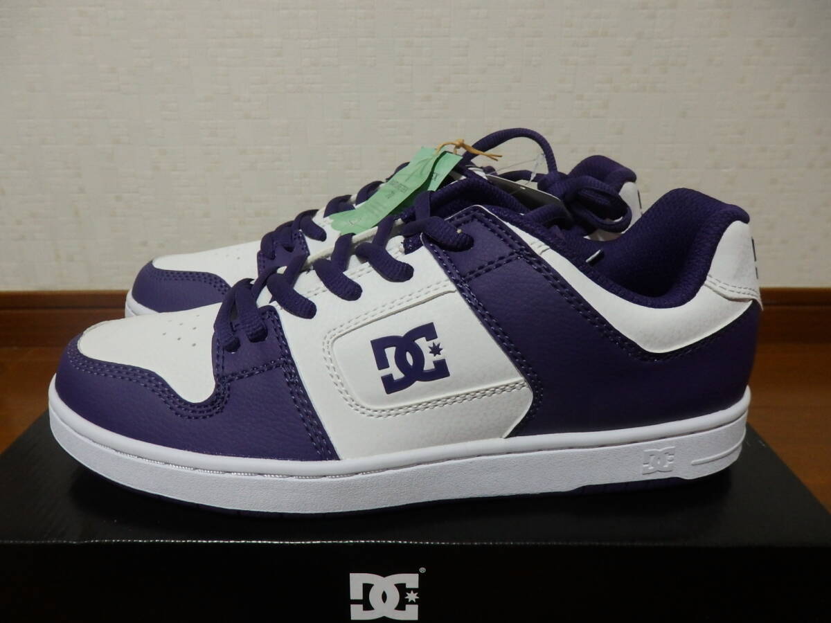 即決☆レア！限定！♪新品未使用 DC SHOES ＤＣシューズ スニーカー マンテカ ４ MANTECA 4 SN 27.5cm ホワイト パープル