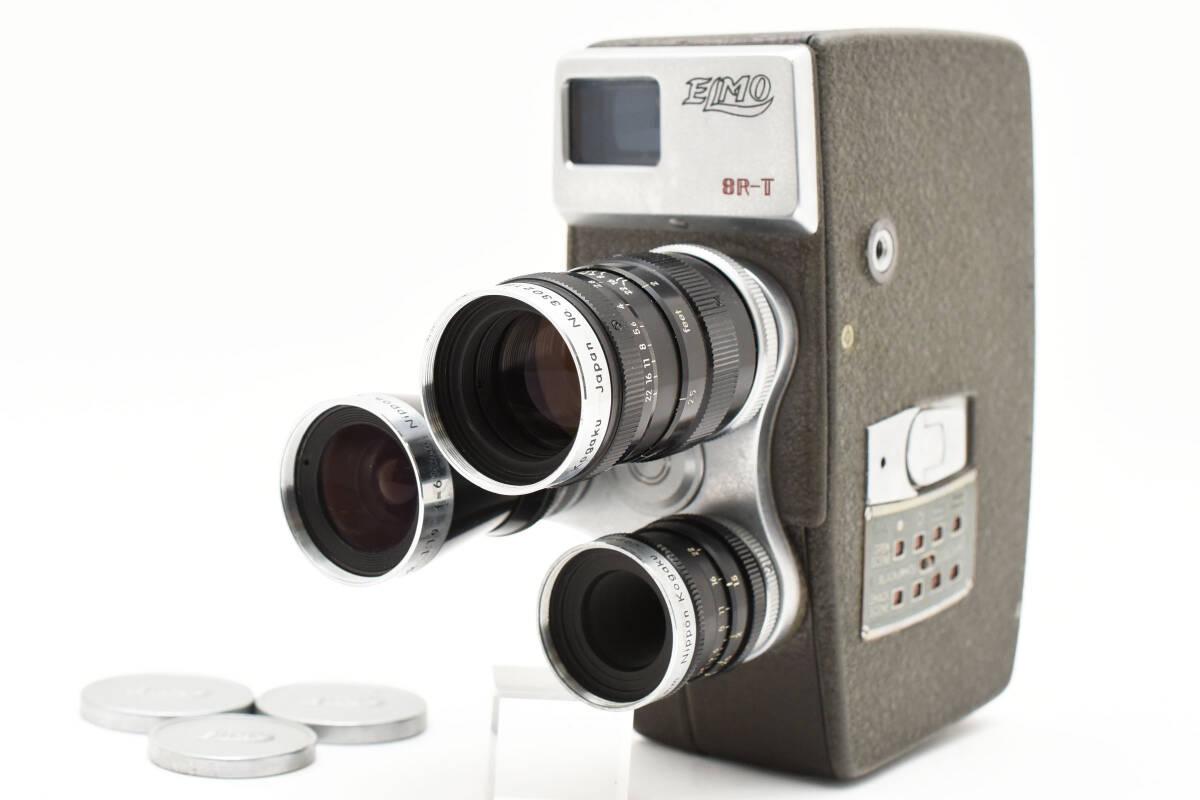 【希少動作品★】 ELMO エルモ 8R-T 三眼レフ フィルムカメラ 8mm #M11464