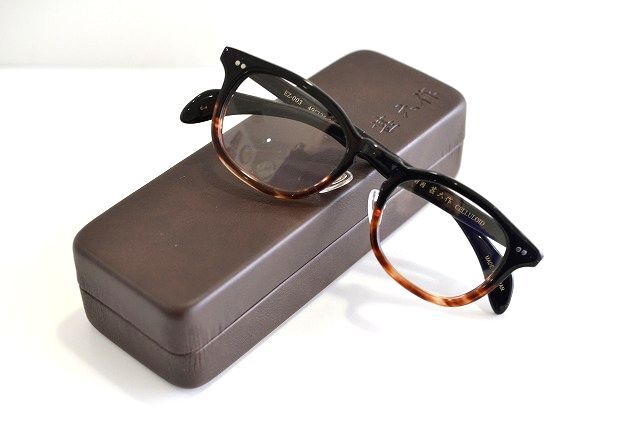 越前國　甚六作　メガネフレーム　セルロイド使用　EZ-003 ブラックブラウン　新品未使用