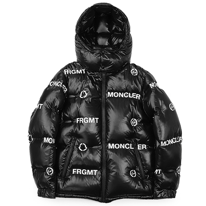 【極美品】MONCLER GENIUS × フラグメント 藤原ヒロシ モンクレール ジーニアス ダウンジャケット MAYCONNE フード取外可 メンズ 0 黒 白