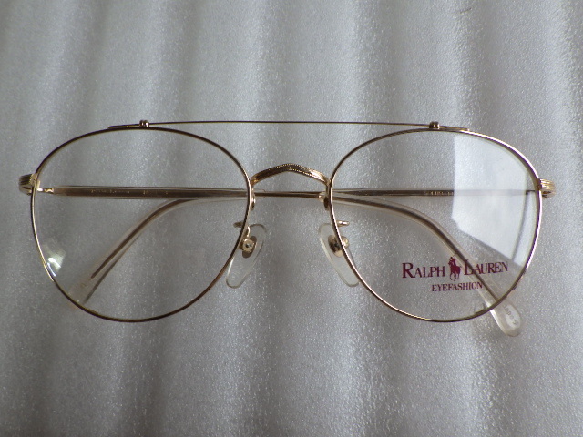 未使用　RALPH LAUREN　ラルフローレン　RL653　50ｍｍ　めがね　金色フレーム　デッドストック ｖ031115