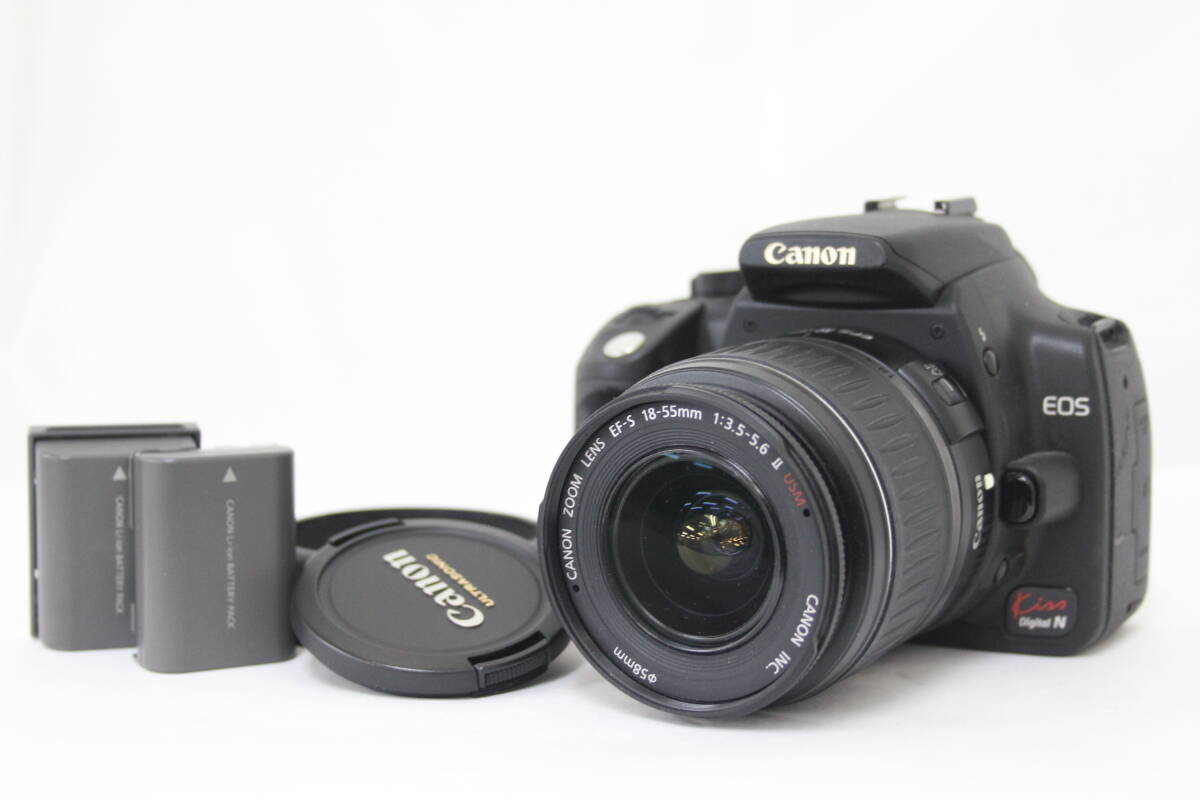 【返品保証】 キャノン Canon EOS KIss Digital N EF-S 18-55mm F3.5-5.6 II USM バッテリー付き デジタル一眼 M4694