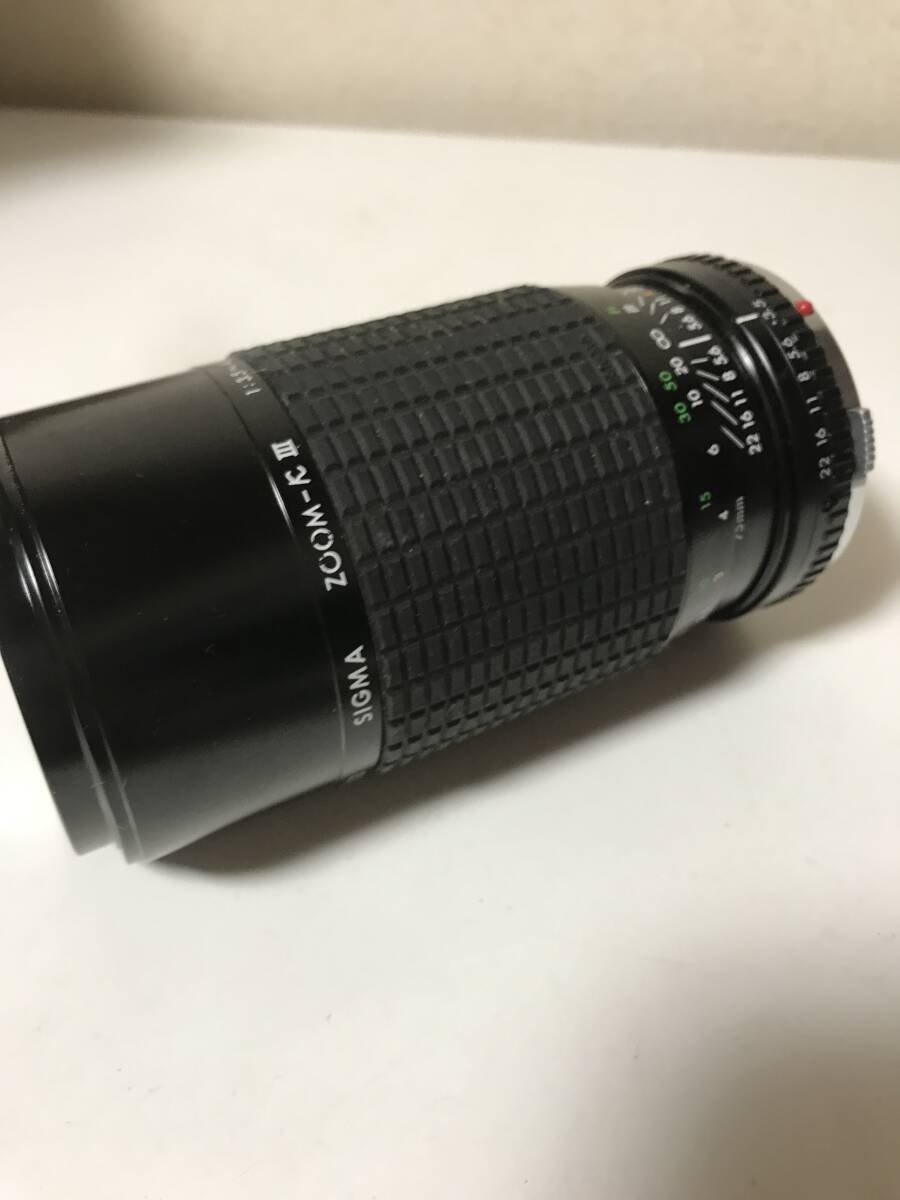 レンズのみ　動作未確認の為ジャンク　SIGMA シグマ　ZOOM-kⅢ 3 1:35-4.4 f＝75-210mm φ52 カバー無し【2CM-6031202】