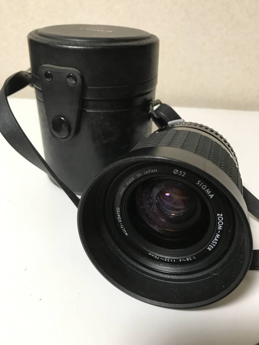 動作未確認の為ジャンク　SIGMA シグマ　ZOOM-MASTER 1:2.8〜4 f=35~70mm φ52 レンズのみ【CAM-6032102】