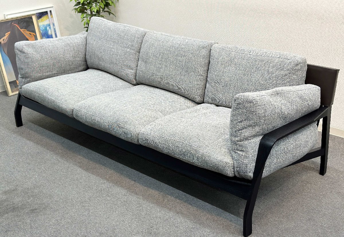 ■Cassina/カッシーナ■285 ELORO/エローロ　3人掛けソファ　3P　ファブリック　グレー★埼玉発送★