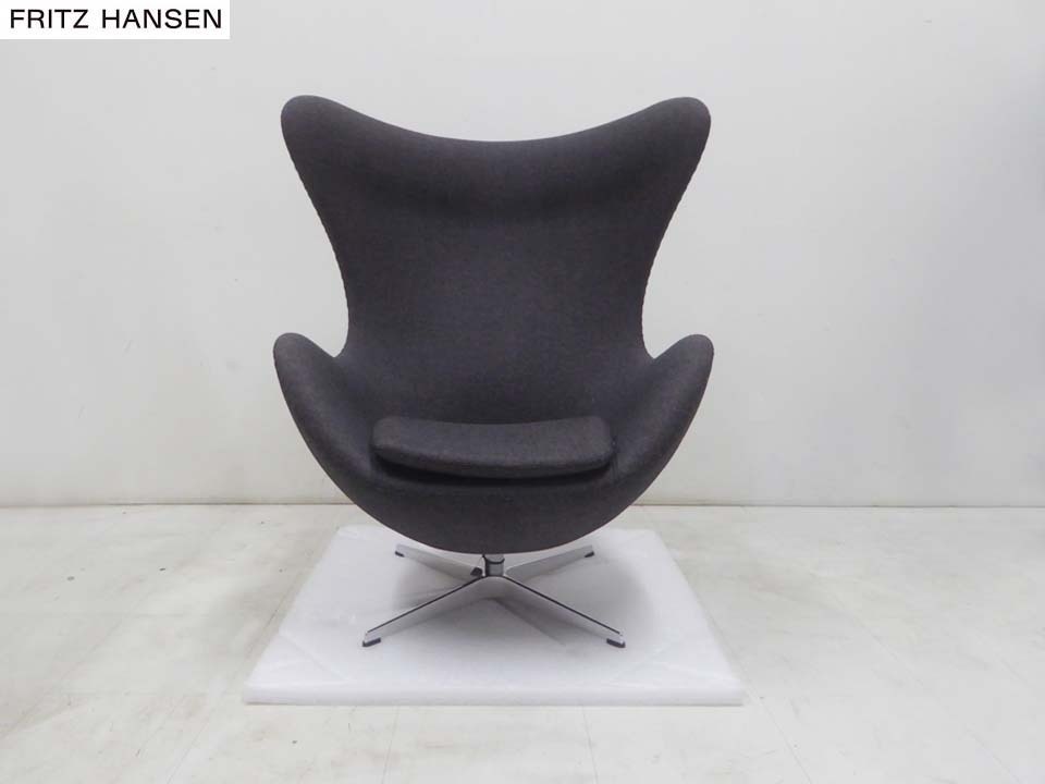 新品未使用品 正規品■Fritz Hansen フリッツハンセン■定価129万円 エッグチェア ブラック RE-WOOL アルネ・ヤコブセン