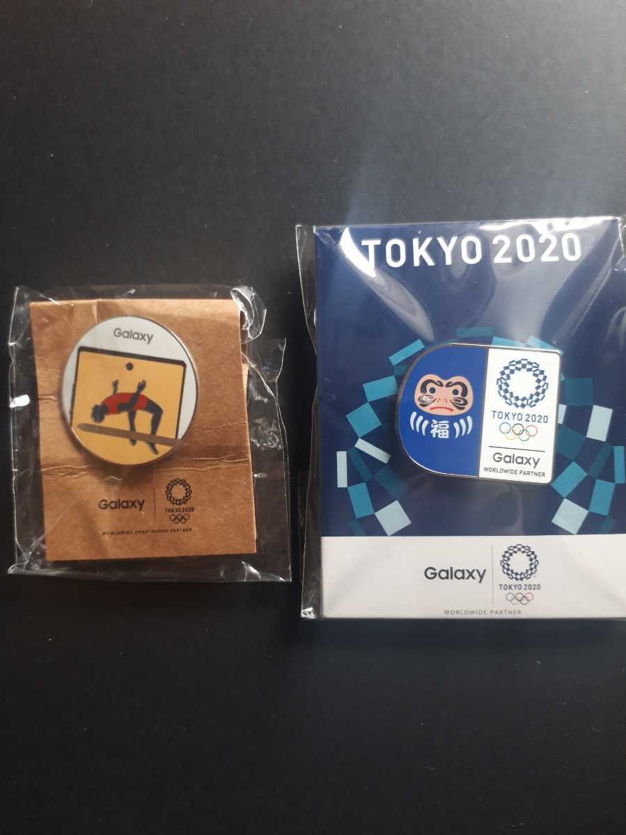 新品 バッジ ギャラクシー原宿 GALAXY 東京2020オリンピックバッジ SAMSUNG 陸上 高跳び 福ダルマ だるま達磨 サムソン サムスン