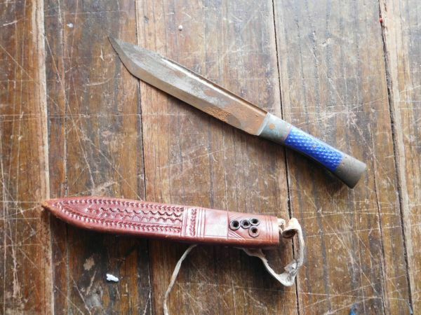 カシュガルナイフ　錆びあり　1992年　シルクロード　購入　L22刃14CM