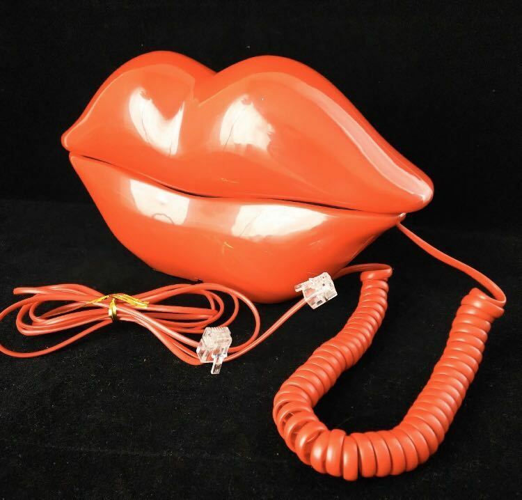 美品・唇 リップ 電話機 アメリカン レトロ インテリア 雑貨 アメリカ ディスプレイ 飾り 置物 かわいい くちびる 赤