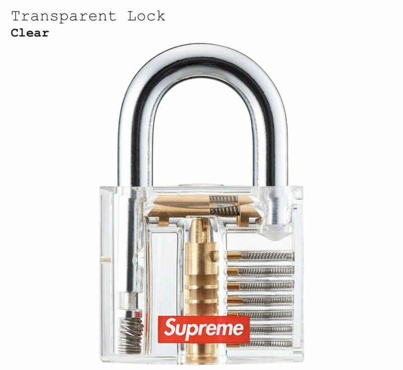 Supreme Transparent Lock 20SS 南京錠 シュプリーム　新品　国内正規品