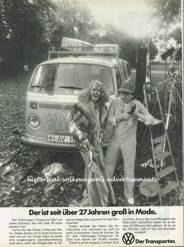 空冷 VW フォルクスワーゲン 広告 当事モノ ミディアムサイズ ドイツ語版 : 私もレイトバスに乗ってますシリーズ（カメラスタジオ屋編）