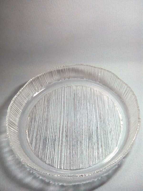 盛り皿１枚　ガラス　中皿　織り目　そうめん　デザート　冷やし中華　アンティーク　和食器　透明　繊細　家庭　暮らし　夏　季節　