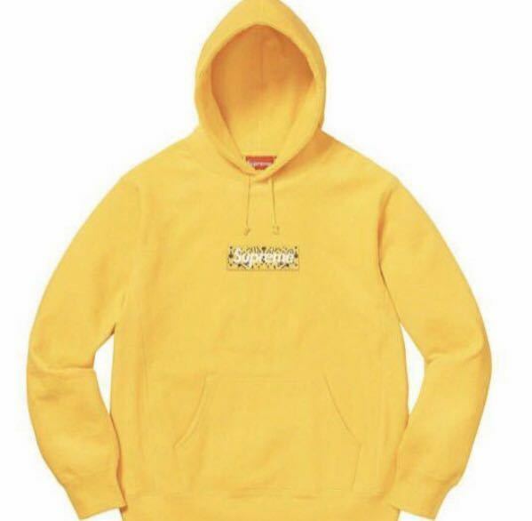 Supreme Bandana Box Logo Hooded Sweatshirt Yellow シュプリーム バンダナ ボックスロゴ フーディー パーカー 19AW XL イエロー