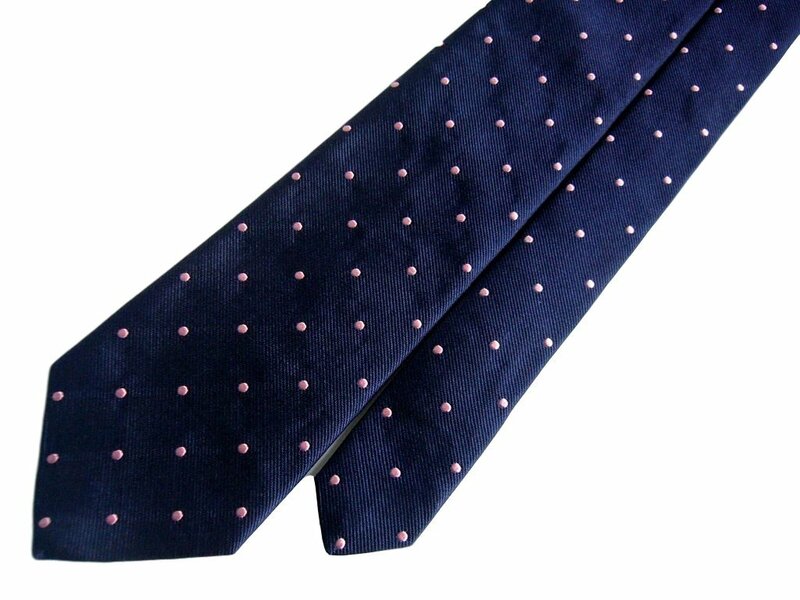 新品 [送料無料] ブルックスブラザーズ Brooks Brothers ネイビー地 Basic Dot Rep Tie ピンク ドット ネクタイ Silk 100% 米国製
