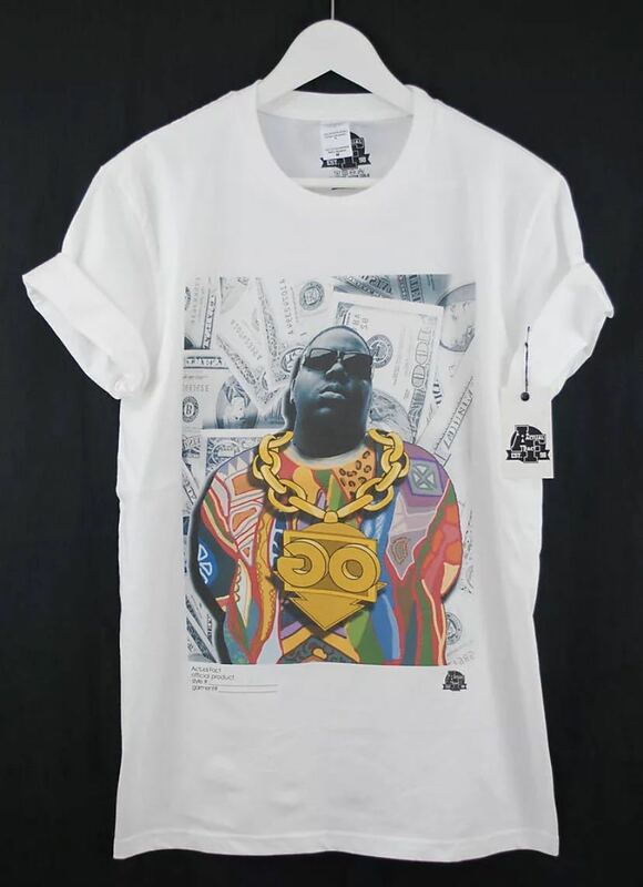 Notorious B.I.G Tシャツ L Lサイズ ビギー 古着 ビンテージ ヒップホップ Hiphop ラッパー ストリート 白T 2pac ラップ NWA