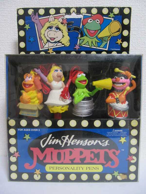 The Muppet Show ジムヘンソン マペットショー カーミット ミスピギー フォジーベア フィギュア ペン セット ビンテージ レア 当時物