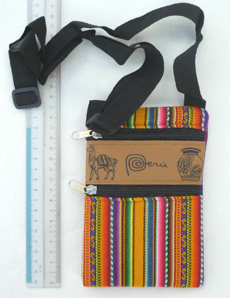 送料無料 ペルー ミニショルダーバッグ AB-042-01 スマホケース 民族織物 マンタ インカ アンデス クスコ アルパカ フォルクローレ楽器 