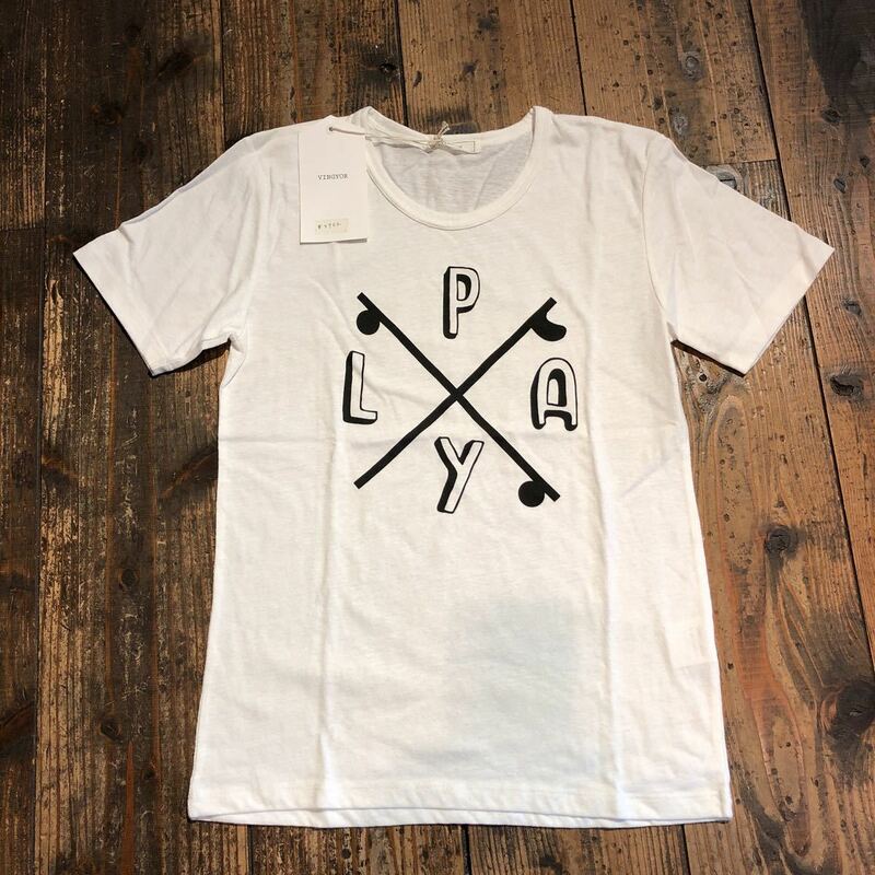 【新品】【送料無料】ノーブランド　プリントTシャツ　半袖Tシャツ ホワイト　サイズ3 L