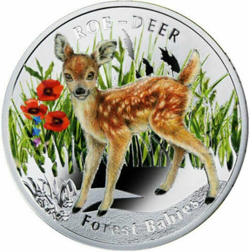 ニウエ　2014年　$1　Roe-Deer Forest Babies　@4-36