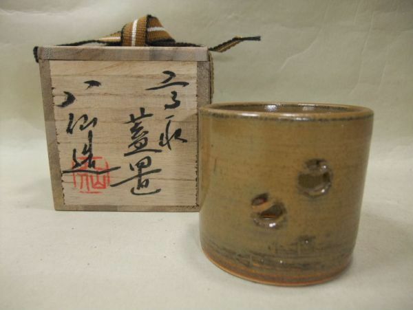 ■茶道具 高取焼「八仙造」蓋置 未使用 共箱■