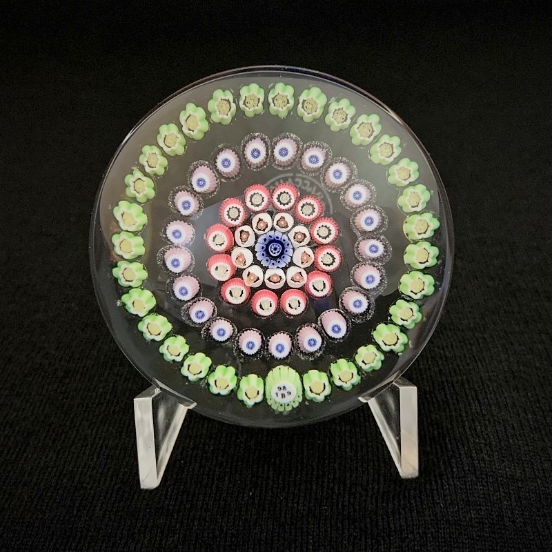 1989 OLD BACCARAT バカラ クリスタル ペーパーウェイト （千の花 ミルフィオリ Millefiori）