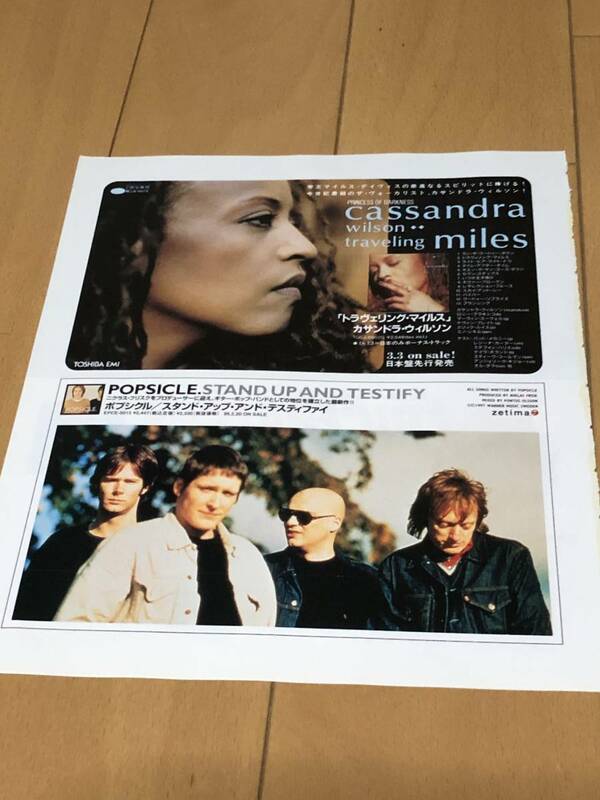 カサンドラウィルソン　cassandra wilson　切抜き　2000年　当時物　POPSICLE TRICERATOPS canna 勘解由友見