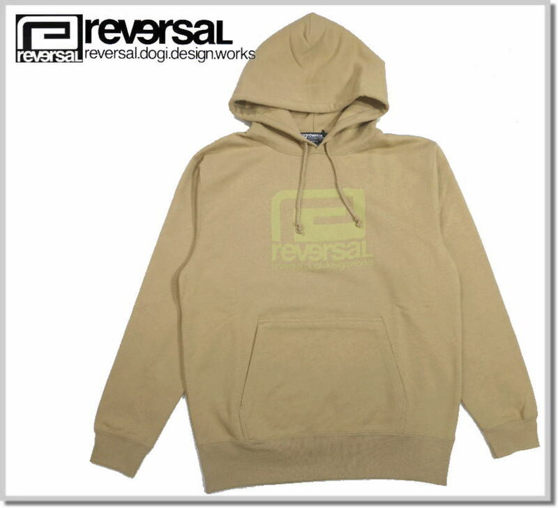 リバーサル reversal BIG MARK LIGHTWEIGHT SWEAT PARKA rvbs039-SAND.K -Lスウェット パーカー プルオーバー