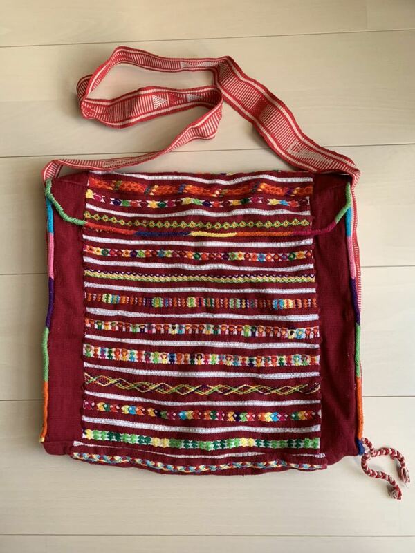 メキシコ　ショルダーバッグ　ハンドメイド　バッグ　ウイピル　民族衣装　エスニック