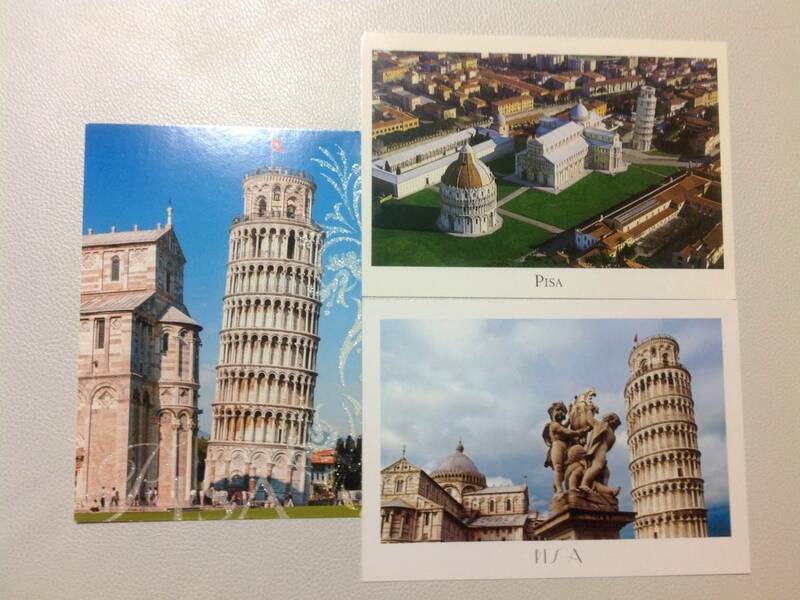 【絵葉書】イタリアのピサの斜塔 絵葉書 3枚セット Torre di Pisa