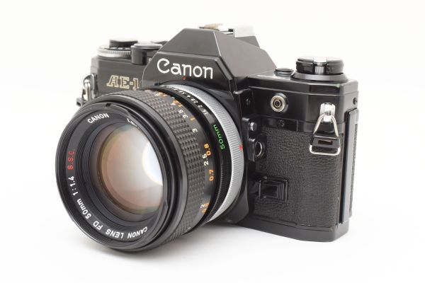 Canon キヤノン AE-1 SLR 35mm フィルムカメラ FD 50mm f1.4 S.S.C. レンズ 2389164