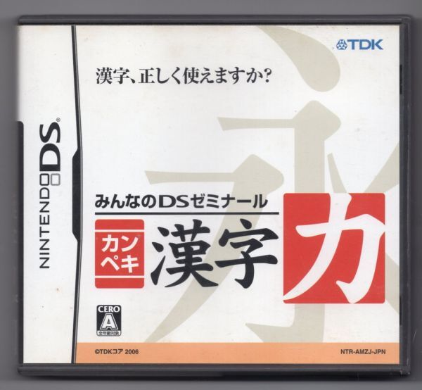 ■ゲームソフト■ＤＳ■みんなのＤＳゼミナール　カンペキ漢字力■中古■