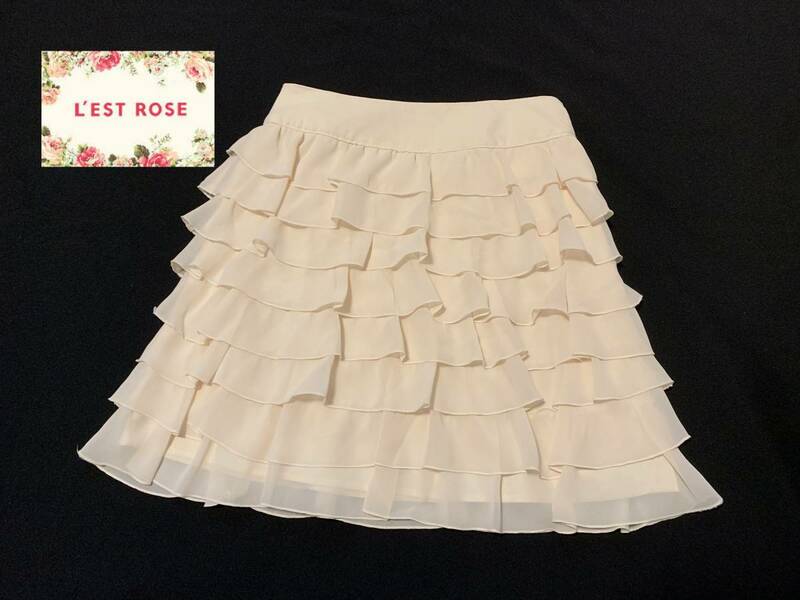 L'EST ROSE 【レストローズ】 シフォン ティアード スカート サイズ1