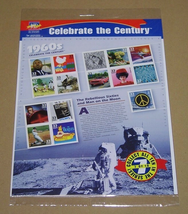 【即決】外国 切手●Celebrate the century 1960s●未開封 美品●The Beatles ビートルズ STAR TREK スタートレック バービー人形